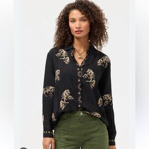 Johnny Was Cheval Oversized Shirt Small